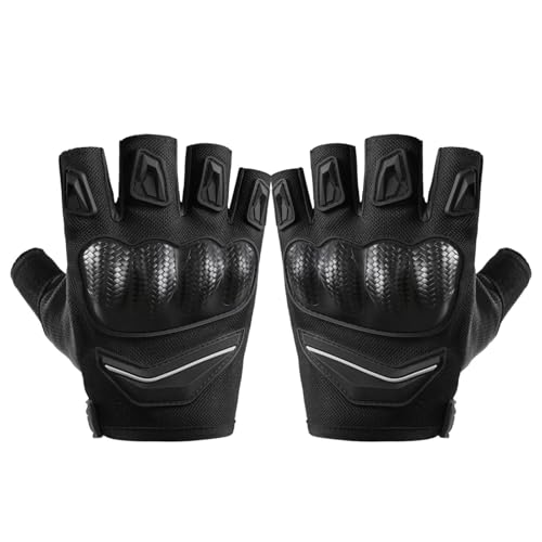 Foway Sommer-Motorradhandschuhe,Fingerlose Motorradhandschuhe - Fingerlose Anti-Rutsch-Reithandschuhe,Sommer-Schutzhandschuhe aus gewebtem Shell, schweißfest, für Vier Jahreszeiten zum Rudern Foway Sommer-Motorradhandschuhe,Fingerlose Motorradhandschuhe - Fingerlose Anti-Rutsch-Reithandschuhe,Sommer-Schutzhandschuhe aus gewebtem Shell, schweißfest, für Vier Jahreszeiten zum Rudern von Foway