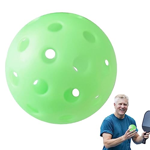 Fowybe Leuchtende Pickle-Kugel,Nachtlichtgrüner Ball mit 40 Löchern | Pickleball-Ausrüstung, Green-Ball-Geschenke und Zubehör für Outdoor-Indoor-Hartplätze Fowybe Leuchtende Pickle-Kugel,Nachtlichtgrüner Ball mit 40 Löchern | Pickleball-Ausrüstung, Green-Ball-Geschenke und Zubehör für Outdoor-Indoor-Hartplätze von Fowybe