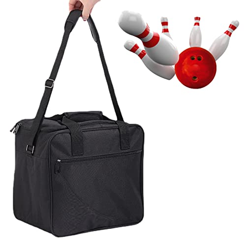 Fowybe Tasche für Bowlingkugeln | wasserdichte Oxford-Bowlingtaschen mit Schultergurt,Bowlingballtasche Bowlingtasche mit gepolstertem Ballhalter – passend für Bowlingschuhe bis Herrengröße 15 von Fowybe