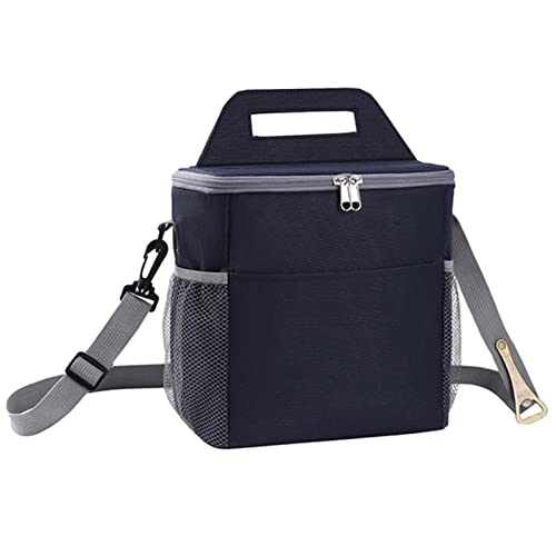Isolierter Kühlrucksack,Wasserfeste Kühltasche mit doppelten Reißverschlüssen - Outdoor-Oxford-Stofftasche mit seitlicher Netztasche, tragbarer Camping-Lunch-Halter Fowybe von Fowybe