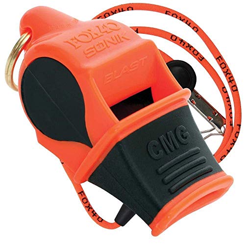Fox 40 CMG-Trillerpfeiffe Sonik Blast, Kordel – Mehrfarbig, Orange/Schwarz Fox 40 CMG-Trillerpfeiffe Sonik Blast, Kordel – Mehrfarbig, Orange/Schwarz von Fox 40