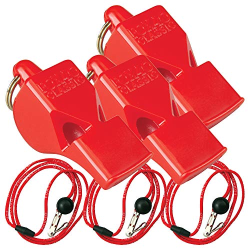 Fox 40 Klassisches Schlüsselband mit Abreißverschluss, Rot, 3 Stück von Fox 40