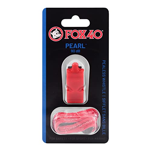 Fox 40 Pearl Sicherheitspfeife C/W Wrist-Lanyard rot, Einheitsgröße Fox 40 Pearl Sicherheitspfeife C/W Wrist-Lanyard rot, Einheitsgröße von Fox 40