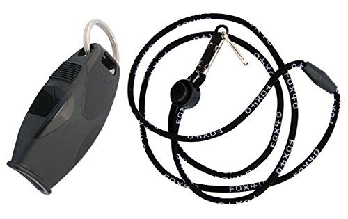 Fox 40 Sharx Whistle mit Lanyard, Schwarz von Fox 40