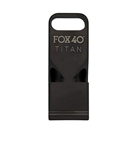 Fox 40 Titan Premium Zweifarbige Titan-Pfeife, Mattschwarz von Fox 40