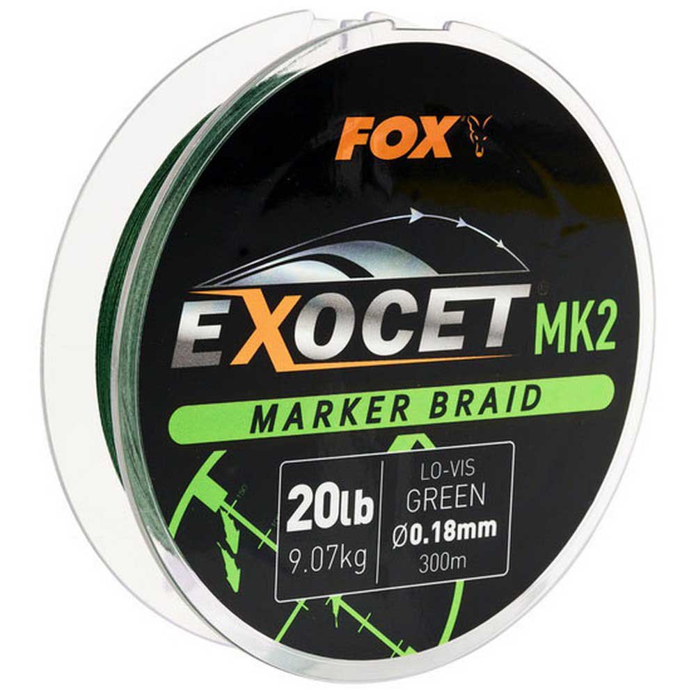 Fox International Exocet Marker Braided Line 300 M Grün 0.180 mm von Fox International