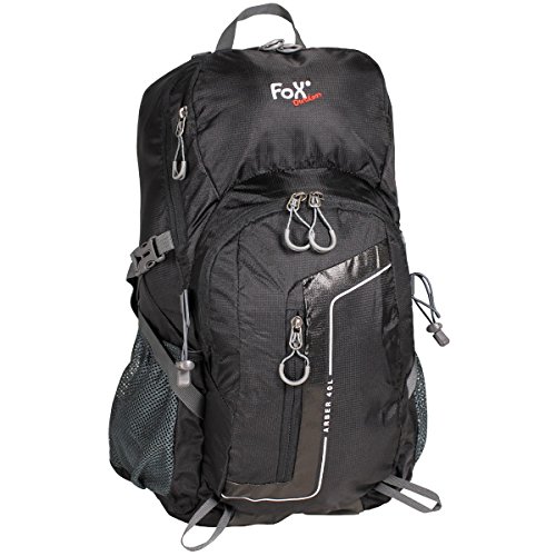 MFH Rucksack Arber 40 Daypack Trekkingrucksack Wanderrucksack Sportrucksack (Schwarz) von MFH