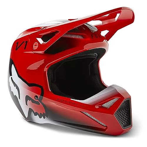 FOX Motocross-Helm V1 Toxsyk Rot Gr. M von Fox Racing