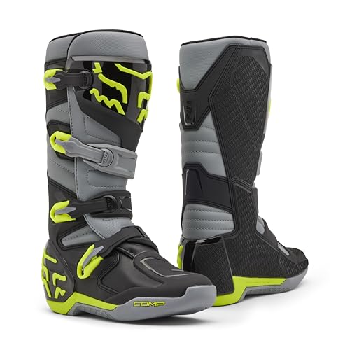 FOX Unisex-Adult Boots COMP Grey/Yellow 13 von Fox Racing