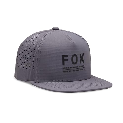 Fox Racing Herren Non Stop Tech Snapback Hut, Stahlgrau, One Size von Fox Racing