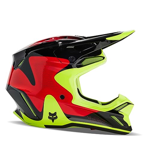 Fox Racing Unisex-Adult Bike Helmet Fox V3 Revise RED/Yellow S von Fox Racing