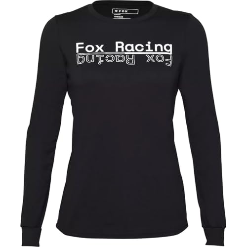 Fox Racing Women's Long Sleeve Cycling Jersey Fox Lady Ranger DR MD Black S Shirt, S von Fox Racing