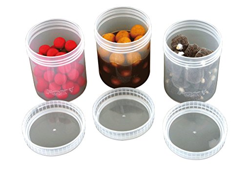 Fox Bait Tubs Full Size Clear - 6 Köderdosen für Karpfenköder, Boilies, Pop Ups, Mais Fox Bait Tubs Full Size Clear - 6 Köderdosen für Karpfenköder, Boilies, Pop Ups, Mais von Fox