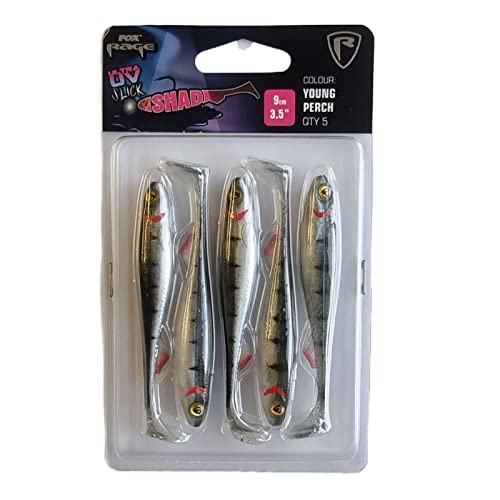 Fox Rage Slick Shad 9cm - 5 Gummifische, Farbe:UV Young Perch von Fox Rage