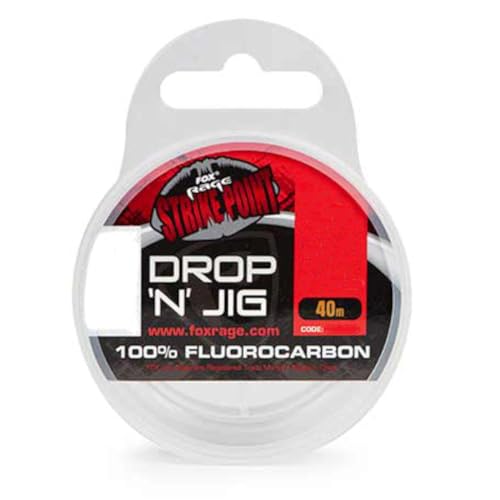 Fox Rage Strike Point Drop N Jig Fluro - 40m Fluorocarbonschnur, Durchmesser/Tragkraft:0.35mm / 16.58lb Fox Rage Strike Point Drop N Jig Fluro - 40m Fluorocarbonschnur, Durchmesser/Tragkraft:0.35mm / 16.58lb von Fox Rage