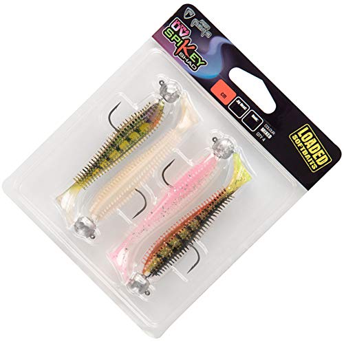 Fox Rage UV Spikey Shad Loaded 9cm 10g 3/0-4 montierte Gummifische für Zander & Barsch, Zandershads, Gummiköder zum Spinnfischen Fox Rage UV Spikey Shad Loaded 9cm 10g 3/0-4 montierte Gummifische für Zander & Barsch, Zandershads, Gummiköder zum Spinnfischen von Fox