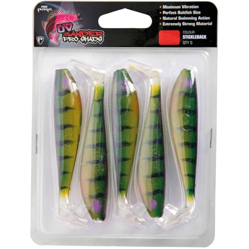 Fox Rage Zander Pro Ultra UV 12cm - 5 Gummifische, Farbe:Stickleback Fox Rage Zander Pro Ultra UV 12cm - 5 Gummifische, Farbe:Stickleback von Fox Rage