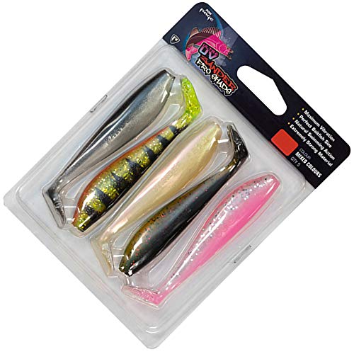Fox Rage Zander Pro Mixed UV Colour Pack - 5 Gummifische, Länge:7.5cm Fox Rage Zander Pro Mixed UV Colour Pack - 5 Gummifische, Länge:7.5cm von Fox Rage