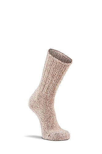 FOX RIVER Damen Norsk Heavyweight Crew Hiking Sock | Classic Ragg Wool | Memory-Knit Construction | Reinforced for Durability Wandersocken, Tweed Braun, L FOX RIVER Damen Norsk Heavyweight Crew Hiking Sock | Classic Ragg Wool | Memory-Knit Construction | Reinforced for Durability Wandersocken, Tweed Braun, L von FOX RIVER