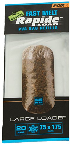 Fox Edges Rapide Refills Fast Melt - PVA Beutel zum Anfüttern von Karpfen & Friedfischen, wasserlösliche Taschen für Grundfutter, Größe/Packungsinhalt:75x175mm - 20 Stück Fox Edges Rapide Refills Fast Melt - PVA Beutel zum Anfüttern von Karpfen & Friedfischen, wasserlösliche Taschen für Grundfutter, Größe/Packungsinhalt:75x175mm - 20 Stück von Fox