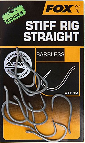 Fox Edges Armapoint Stiff Rig Straight Hooks - 10 Karpfenhaken, Angelhaken zum Karpfenangeln, Haken für Karpfen, Boiliehaken, Größe:8B - ohne Widerhaken Fox Edges Armapoint Stiff Rig Straight Hooks - 10 Karpfenhaken, Angelhaken zum Karpfenangeln, Haken für Karpfen, Boiliehaken, Größe:8B - ohne Widerhaken von Fox