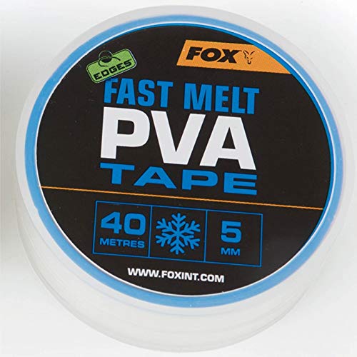 Fox Edges Fast Melt PVA Tape 5mm 40m - wasserlösliches Band zum Befüllen von PVA-Beuteln, PVA-Band für Futternetze zum Anfüttern Fox Edges Fast Melt PVA Tape 5mm 40m - wasserlösliches Band zum Befüllen von PVA-Beuteln, PVA-Band für Futternetze zum Anfüttern von Fox