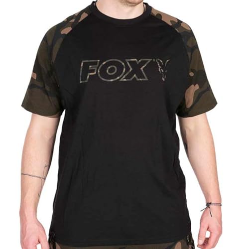 Fox Black/Camo Outline T-Shirt - Angelshirt, Größe:M Fox Black/Camo Outline T-Shirt - Angelshirt, Größe:M von Fox