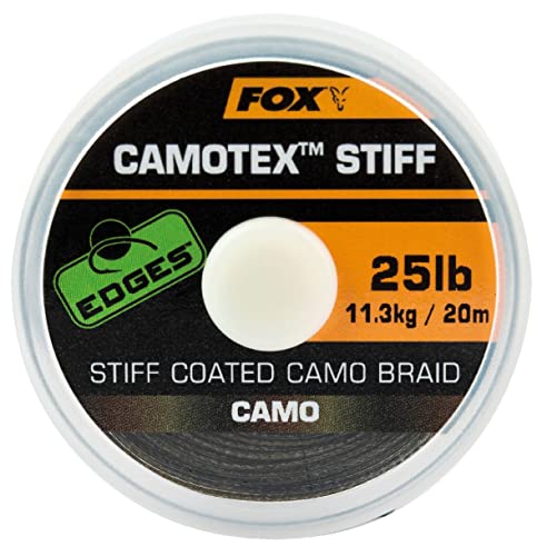 Fox Camotex Stiff Coated Camo Braid 20m - Vorfachmaterial, Tragkraft:20lbs/9.1kg von Fox