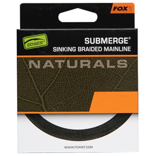 Fox Submerge Naturals Braid - 300m geflochtene Angelschnur, Durchmesser/Tragkraft:0.25mm / 20.4kg / 45lb von Fox