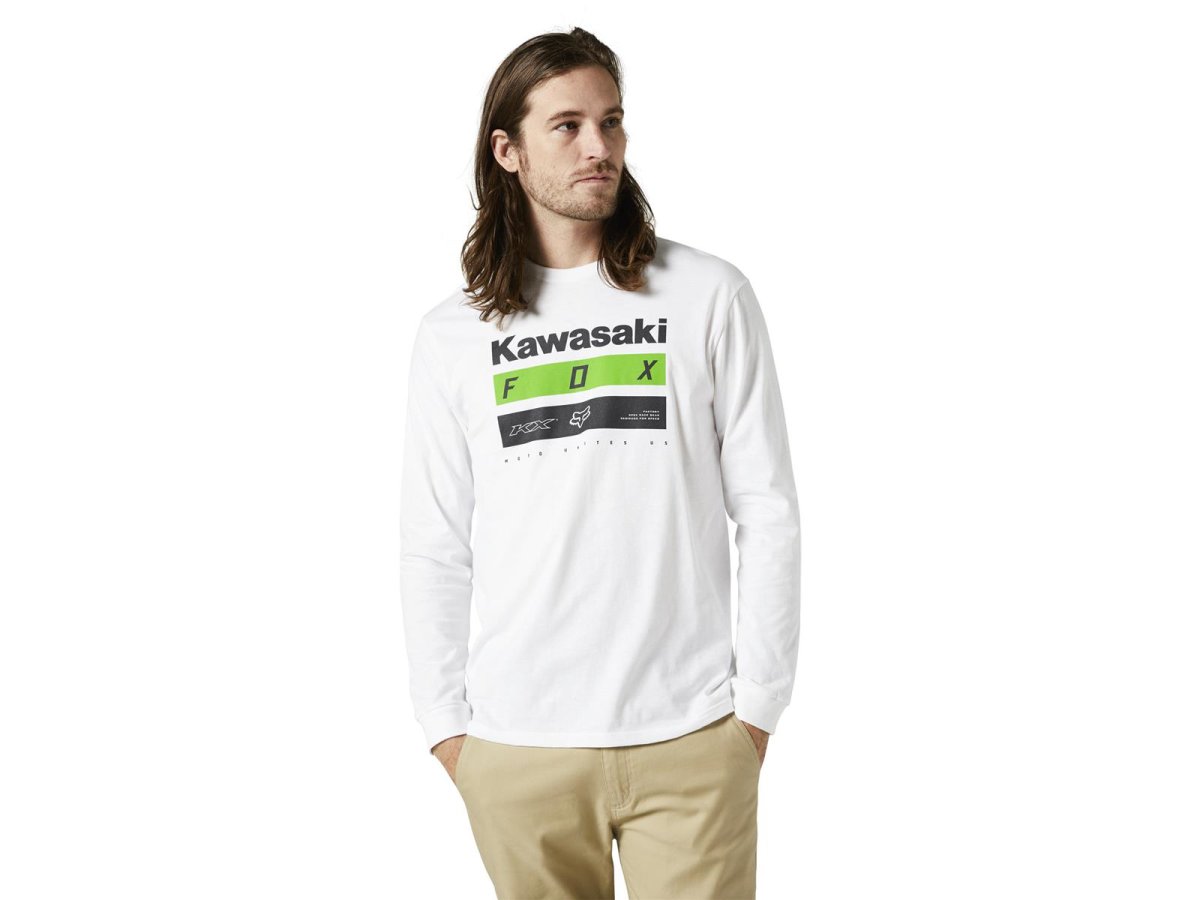 Fox Kawi Stripes Ls Premium T-Shirt [Opt Wht] von Fox