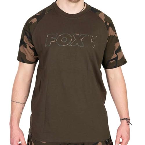 Fox Khaki/Camo Outline T-Shirt - Angelshirt, Größe:M von Fox