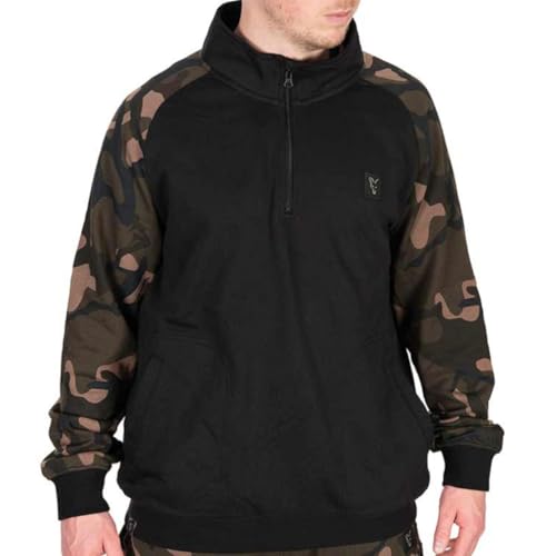 Fox LW Black/Camo QTR Zip - Angelpullover, Größe:S Fox LW Black/Camo QTR Zip - Angelpullover, Größe:S von Fox