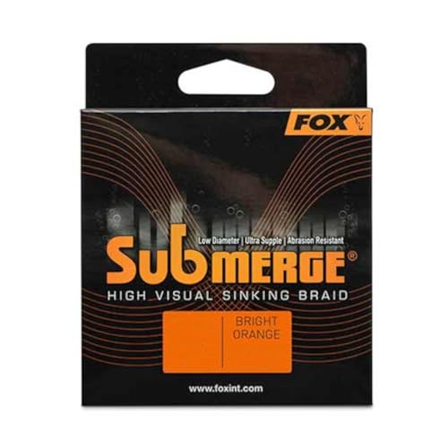 Fox Submerge Orange Sinking Braid - 300m geflochtene Angelschnur, Durchmesser/Tragkraft:0.38mm / 29.5kg / 65lb Fox Submerge Orange Sinking Braid - 300m geflochtene Angelschnur, Durchmesser/Tragkraft:0.38mm / 29.5kg / 65lb von Fox