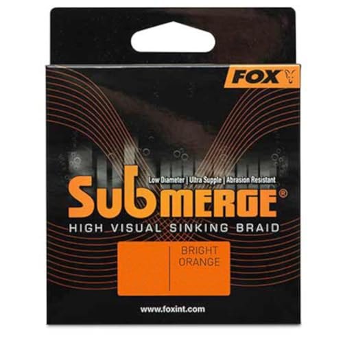 Fox Submerge Orange Sinking Braid - 600m geflochtene Angelschnur, Durchmesser/Tragkraft:0.38mm / 29.5kg / 65lb Fox Submerge Orange Sinking Braid - 600m geflochtene Angelschnur, Durchmesser/Tragkraft:0.38mm / 29.5kg / 65lb von Fox