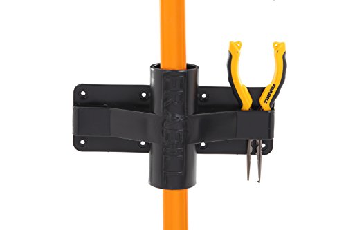 Frabill Netz-/Gaff-Halter | Haltbarer Fischernetz und Werkzeughalter | Einfache Montage an Bootsdocks und Wänden für Bequeme Lagerung, schwarz, Einheitsgröße (1300) von Frabill