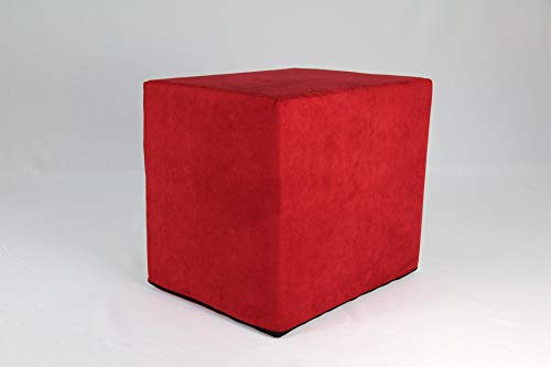 Fränkische Schlafmanufaktur Stufenlagerungswürfel, Bandscheibenwürfel, Lagerungswürfel, mit Microfaserbezug, ca. 45x40x35 Farbe Rot von Fränkische Schlafmanufaktur