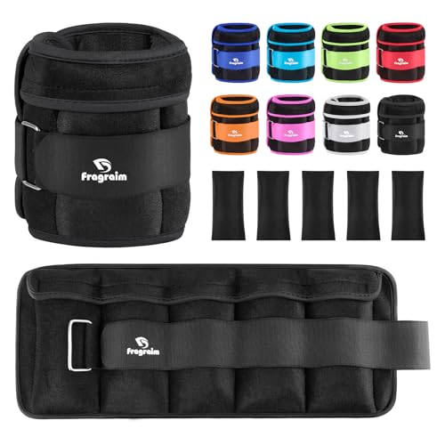 Fragraim Gewichtsmanschetten, Verstellbares Gewichte für Beine und Arme, 0,4 kg-2 kg (pro Knöchel)/0,8 kg-4 kg (pro Paar), (2er Packungen), Handgelenk Gewichte, Knöchelgewicht - Schwarz Fragraim Gewichtsmanschetten, Verstellbares Gewichte für Beine und Arme, 0,4 kg-2 kg (pro Knöchel)/0,8 kg-4 kg (pro Paar), (2er Packungen), Handgelenk Gewichte, Knöchelgewicht - Schwarz von Fragraim
