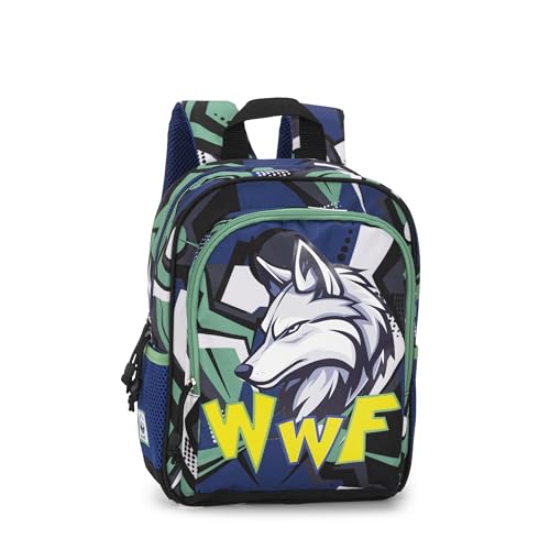 Franco Cosimo Panini WWF Offizieller WWF Mini-Rucksack mit Hauptfach und Fronttasche mit Reißverschluss, verstellbare und gepolsterte Schultergurte, gepolsterte Rückseite und Boden, 23 x 30 x 10 cm, Franco Cosimo Panini WWF Offizieller WWF Mini-Rucksack mit Hauptfach und Fronttasche mit Reißverschluss, verstellbare und gepolsterte Schultergurte, gepolsterte Rückseite und Boden, 23 x 30 x 10 cm, von Franco Cosimo Panini