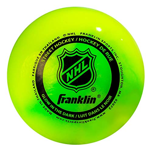 Franklin Sports Unisex-Erwachsene Street Hockeyball, Straßenhockeyball, leuchtet im Dunkeln, NHL, Glow in The Dark, 1 Ball von Franklin Sports