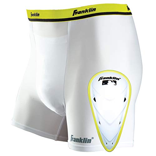 Franklin Sports Kompressions-Shorts für Erwachsene, mit Körbchen, Größe XL, Weiß von Franklin Sports