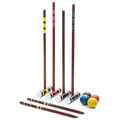 Franklin Sports Unisex-Erwachsene Player Croquet Starter-Krocket-Set für 4 Spieler, Einheitsgröße, Multisized von Franklin Sports