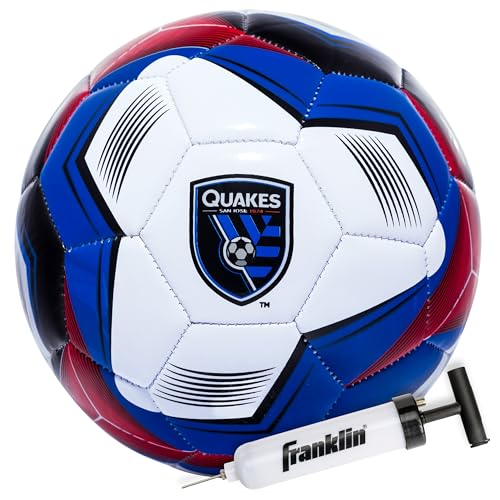 Franklin Sports MLS San Jose Earthquakes Fußball, offizielle Größe 5, weiche, Abriebfeste Hülle, offizielle Größe und Gewicht, Luftpumpe im Lieferumfang enthalten Franklin Sports MLS San Jose Earthquakes Fußball, offizielle Größe 5, weiche, Abriebfeste Hülle, offizielle Größe und Gewicht, Luftpumpe im Lieferumfang enthalten von Franklin Sports