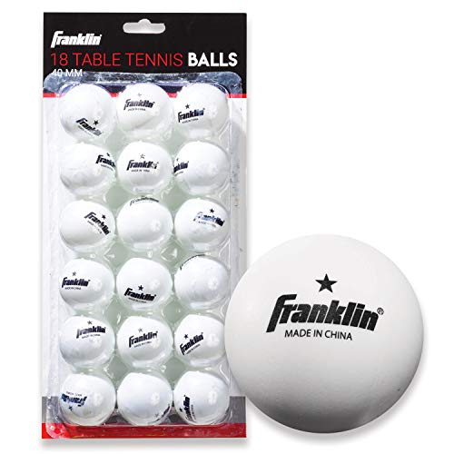 Franklin Sports Ping Pong Balls – offizielle Größe + Gewicht weiße 40 mm Tischtennisbälle – One Star Professional Ping Pong Balls – langlebige Hochleistungs-Tischtennisbälle – Weiß – 18 Stück Franklin Sports Ping Pong Balls – offizielle Größe + Gewicht weiße 40 mm Tischtennisbälle – One Star Professional Ping Pong Balls – langlebige Hochleistungs-Tischtennisbälle – Weiß – 18 Stück von Franklin Sports