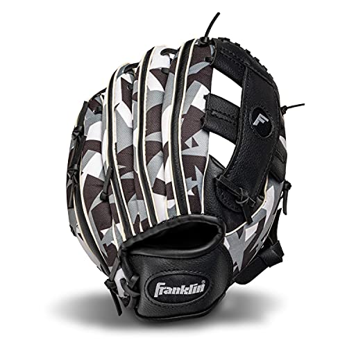 Franklin Sports RTP digi-camo Teeball Performance Handschuhe, 24,1 cm, Unisex, schwarz/weiß von Franklin Sports