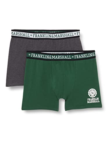 Franklin & Marshall Boxer-I101293 Boxer Dark Grey/Dark Greeen/White XL von Franklin & Marshall