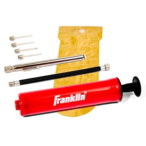 Franklin Luftpumpen-Set - Ballpumpen-Set für Sportbälle I Pumpe mit Druckluftanzeige I Sport- & Ballzubehör I inkl. Pumpe, Druckluftanzeige, Verlängerungsschlauch, 3 Aufstecker, Transporttasche Franklin Luftpumpen-Set - Ballpumpen-Set für Sportbälle I Pumpe mit Druckluftanzeige I Sport- & Ballzubehör I inkl. Pumpe, Druckluftanzeige, Verlängerungsschlauch, 3 Aufstecker, Transporttasche von Franklin Sports