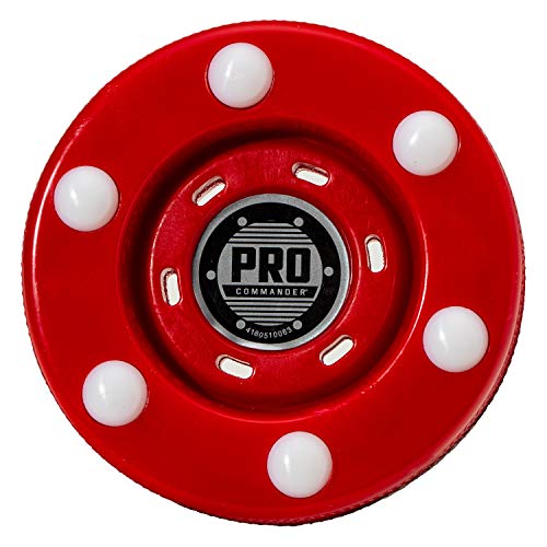 FRANKLIN - Pro Commander Streethockey-Puck NHL I Puck für Roller- und Inlinehockey I Outdoor Puck mit geringer Reibung I speziell gedämpftes Kernmaterial - Rot, 1 Puck von Franklin Sports