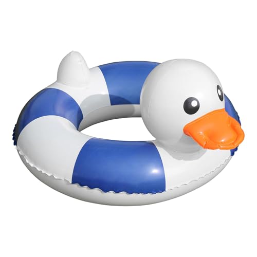 Fravsiu Enten-Schwimmringe, Kinder-Pool-Schwimmringe, Aufblasbarer Schwimmring, Kinder-Schwimmtrainer-Schwimmringe, Kinder-Taillenring, Entenform-Poolspielzeug, Strandparty-Floaties, Schwimmspielzeug von Fravsiu