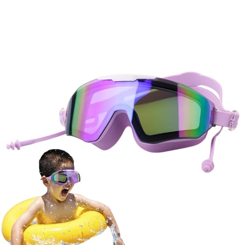 Kinder-Schwimmbrille, Schwimmbrille, verstellbare Schwimmbrille, Anti-Beschlag-Anti-UV-Silikon-Schwimmbrille, Komfort-Doppelgurt, Anti-Beschlag mit UV-Schutz, verstellbare Schwimmbrille für Kinder von Fravsiu