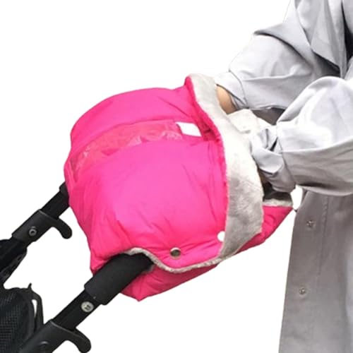 Warme Handschuhe für Kinderwagen, Winterhandschuhe für Kinderwagen, warme Handschuhe für Kinderwagen, abnehmbare Winterhandschuhe für Kinderwagen, Buggys und Kinderwagen mit Griffen für Einkaufskorb von Fravsiu